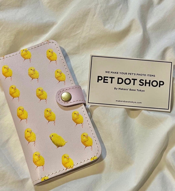 【セキセイインコ】本革スマホケース | お母さまへの贈り物に、2枚の成長を並べて(きぃちゃん)
