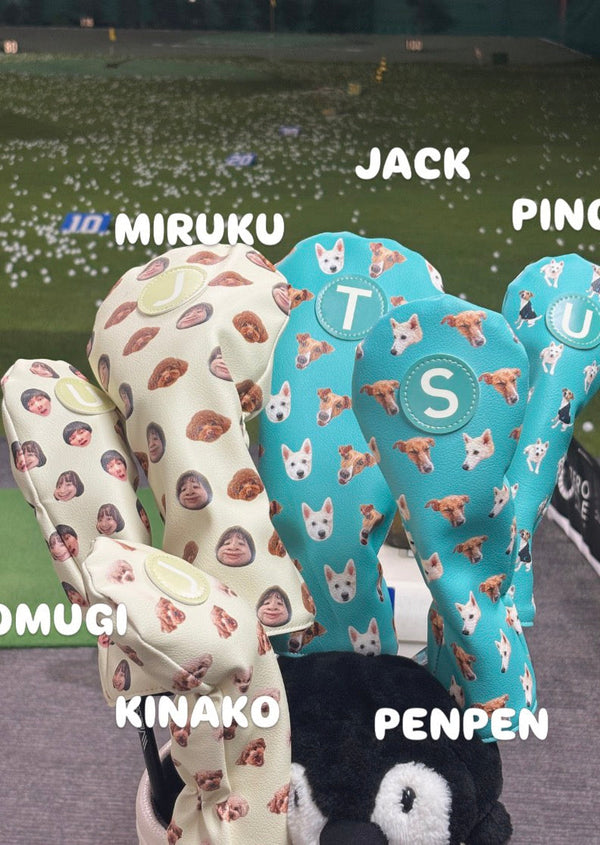 【トイプードル×ジャックラッセルテリア×ポンスキー】ゴルフクラブカバー | ご主人と妹さまへ、ゴルフのお供にプレゼント(こむぎちゃん・きなこちゃん・みるくちゃん・ジャックちゃん・ピノくん)