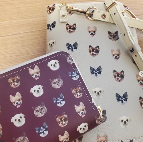 【チワワ×ブリティッシュショートヘア】本革ミニ財布 | 5匹のお顔をそろえて、自分へのお誕生日に(ニックくんたち)