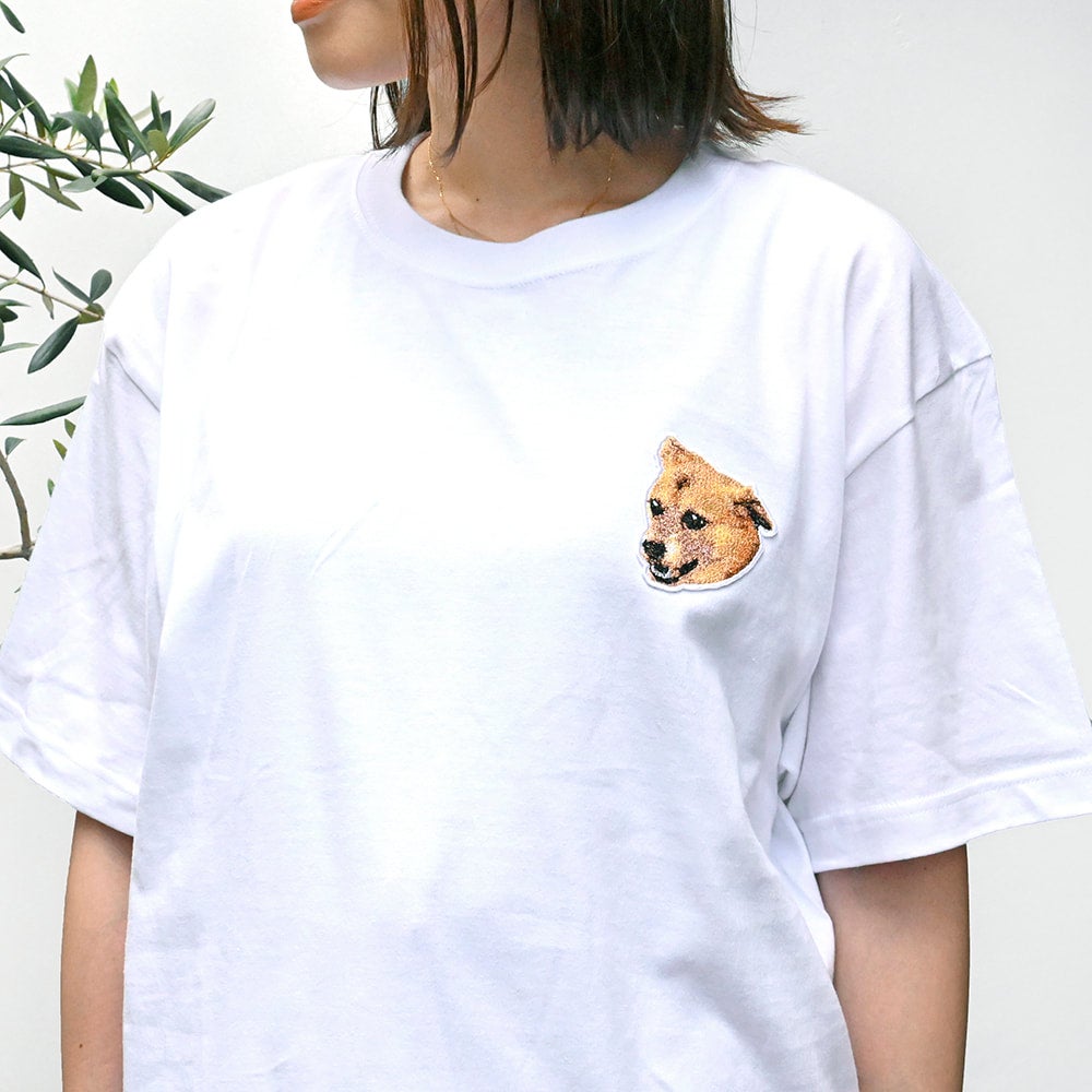 猫　犬　オーダーメイド　刺繍　Tシャツ 刺繍Tシャツ｜オーダーメイド 写真を送るだけ 犬 猫 多頭飼いもOK