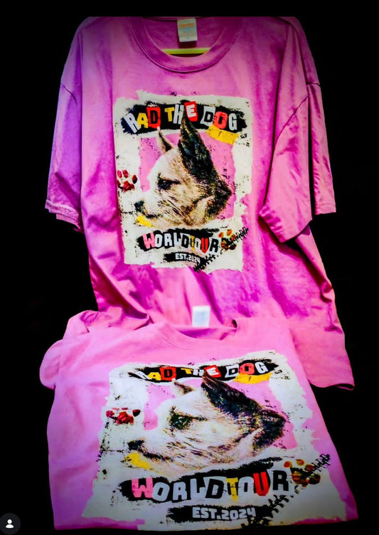 東京の工房の専任デザイナーが写真からデザインした チワジャック RADちゃんのバンドTシャツ ご自分へのご褒美・ギフト制作事例