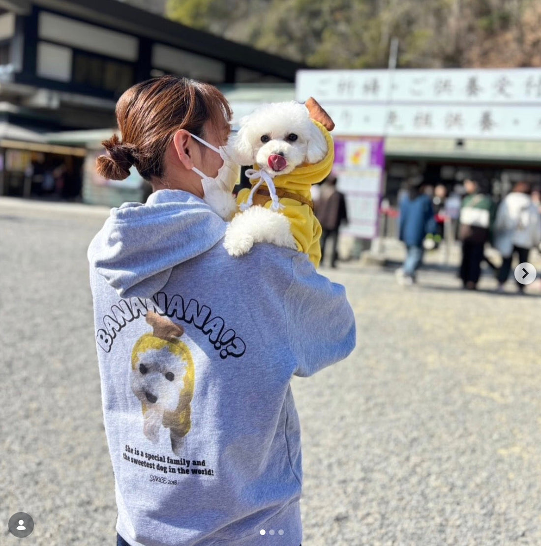 東京の工房の専任デザイナーが写真からデザインした トイプードル ななこちゃんのパーカー 制作事例