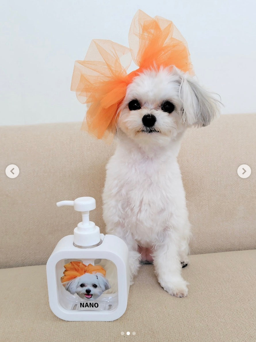 東京の工房の専任デザイナーが写真からデザインした チワマル なのちゃんのソープディスペンサー 制作事例