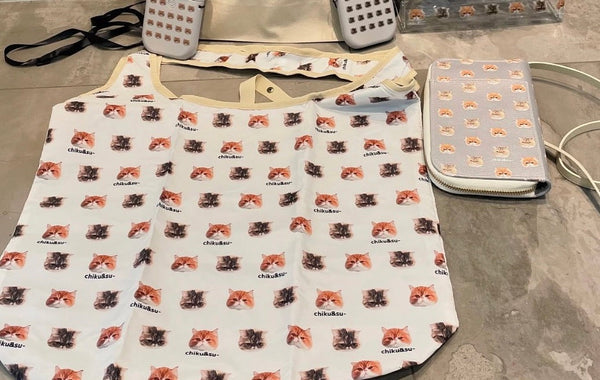 【エキゾチックショートヘア×エキゾチックロングヘア】エコバッグ | 毎日のお買い物に、ご自分へのご褒美で（ちくわちゃん・すだちくん）