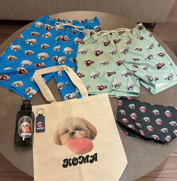 【シーズー】ショートパンツ | おうち時間をいっしょに！パンツ2本とお弁当巾着袋の3点（こまちゃん）