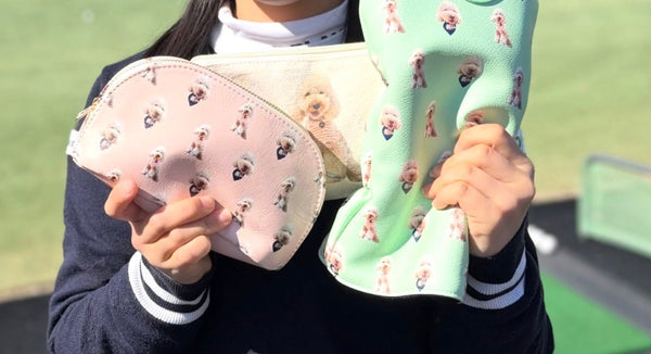 【ミディアムプードル】ゴルフクラブカバー | バンダナごと切り抜いて、化粧ポーチとおそろいで（メールくん）