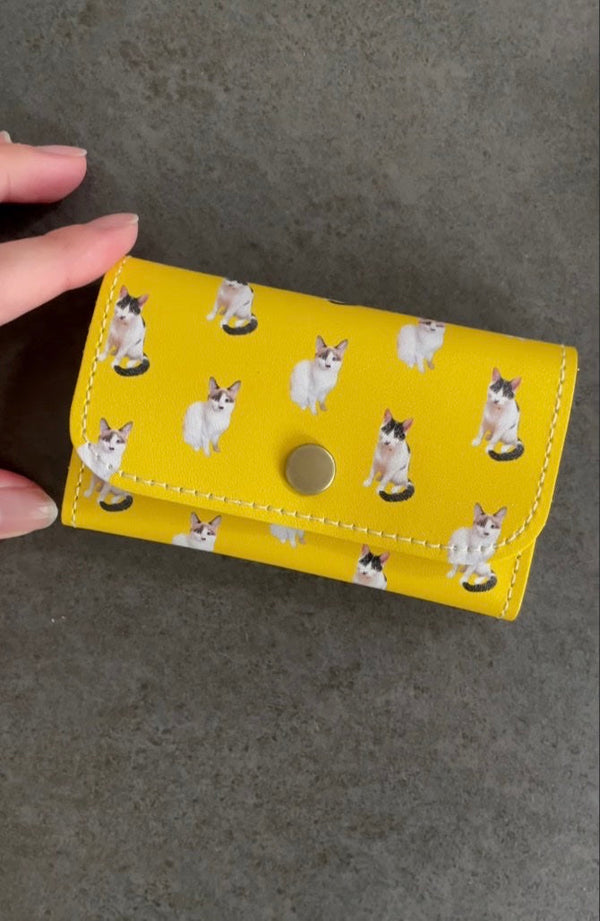 【保護猫】本革キーケース | 親友さまからの突然のプレゼントに（ミルクくん＆トーストちゃん）