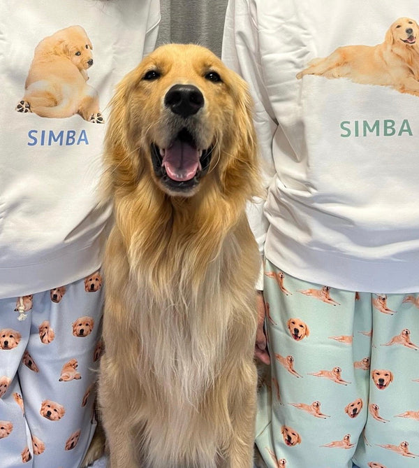 【ゴールデンレトリバー】パジャマパンツ | パピー期と成犬の姿を、おうち時間のルームウェアに（シンバくん）