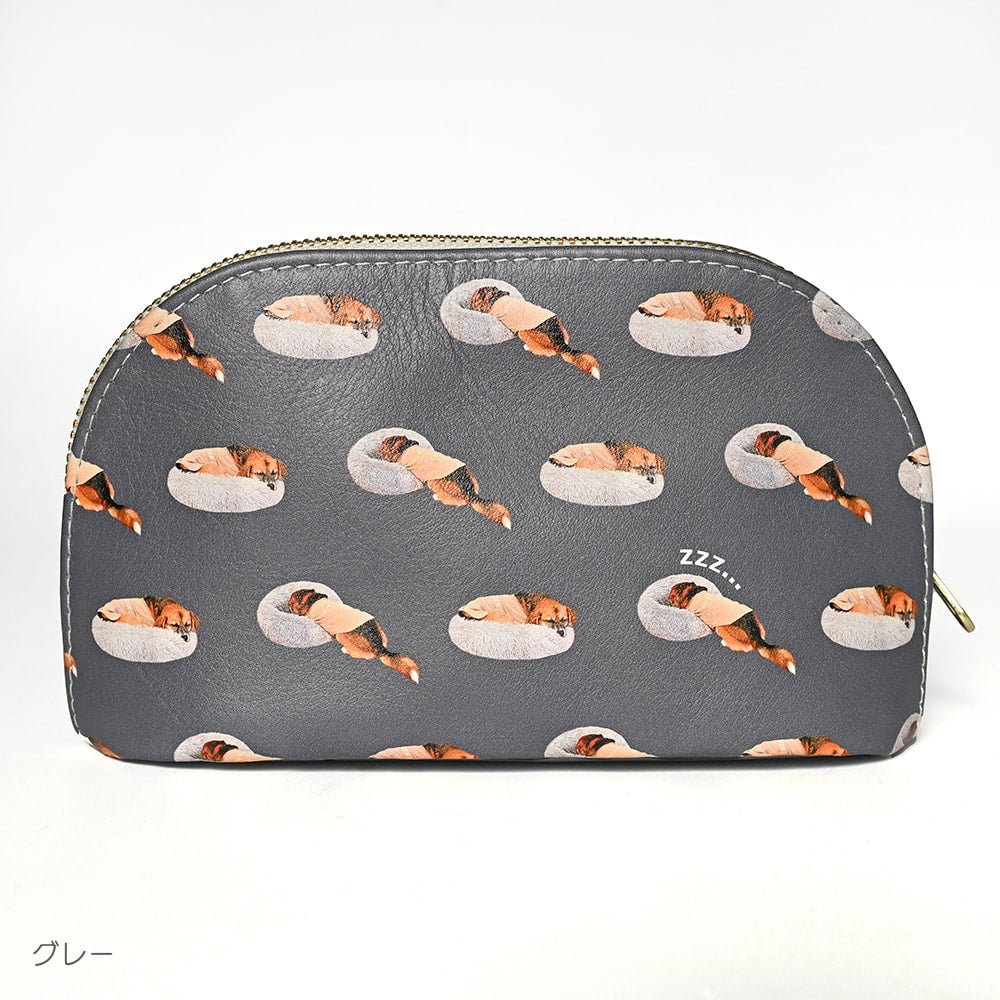 本革化粧ポーチ