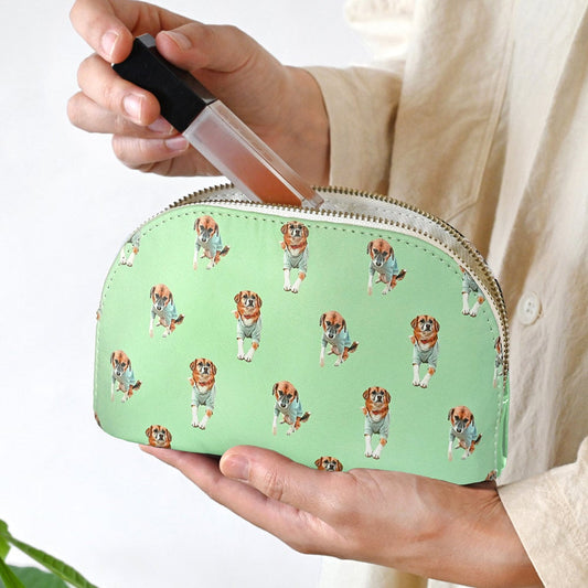 本革化粧ポーチ