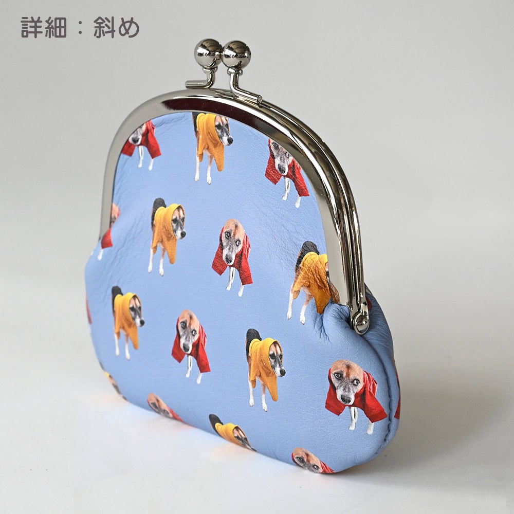 本革がま口小銭入れ
