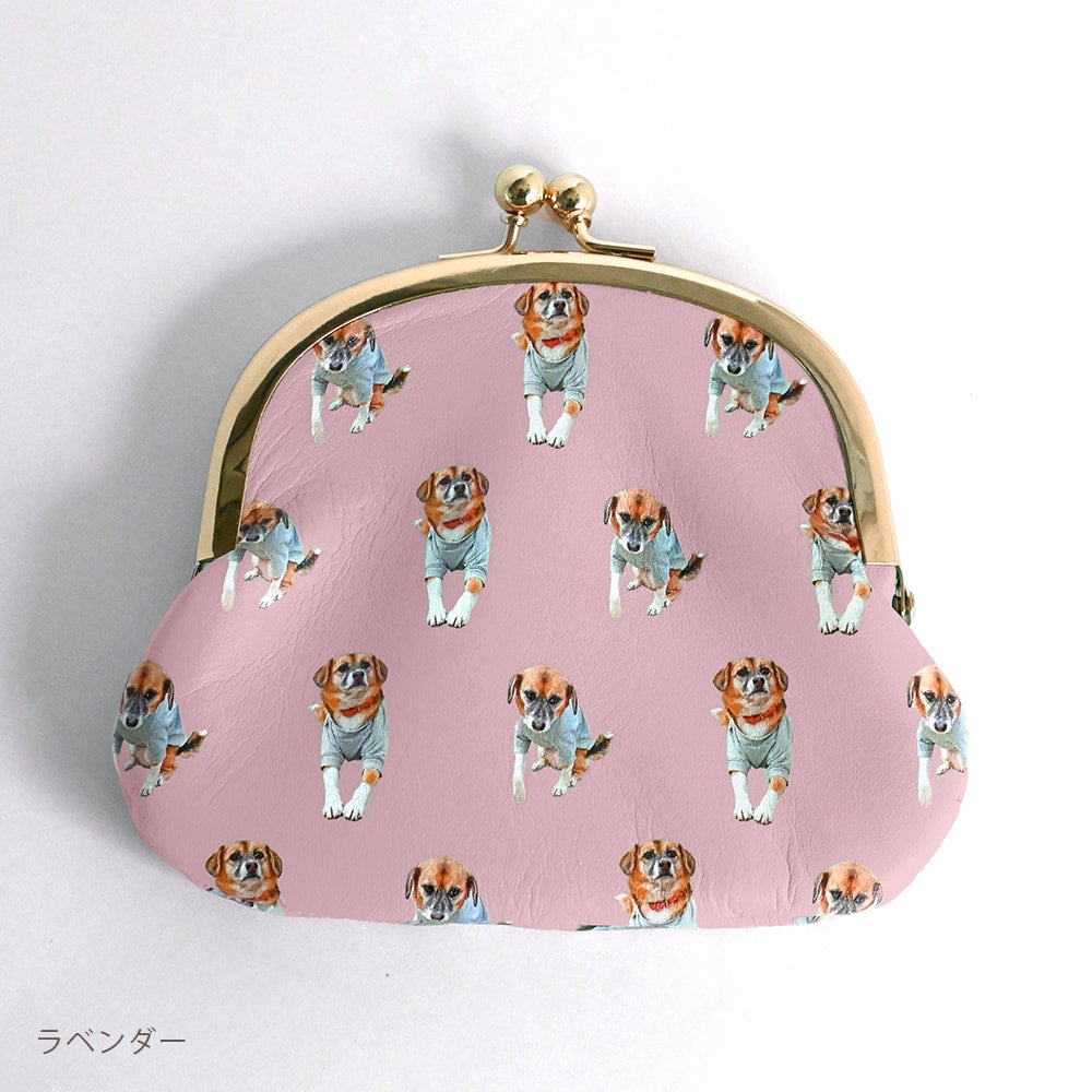 本革がま口小銭入れ