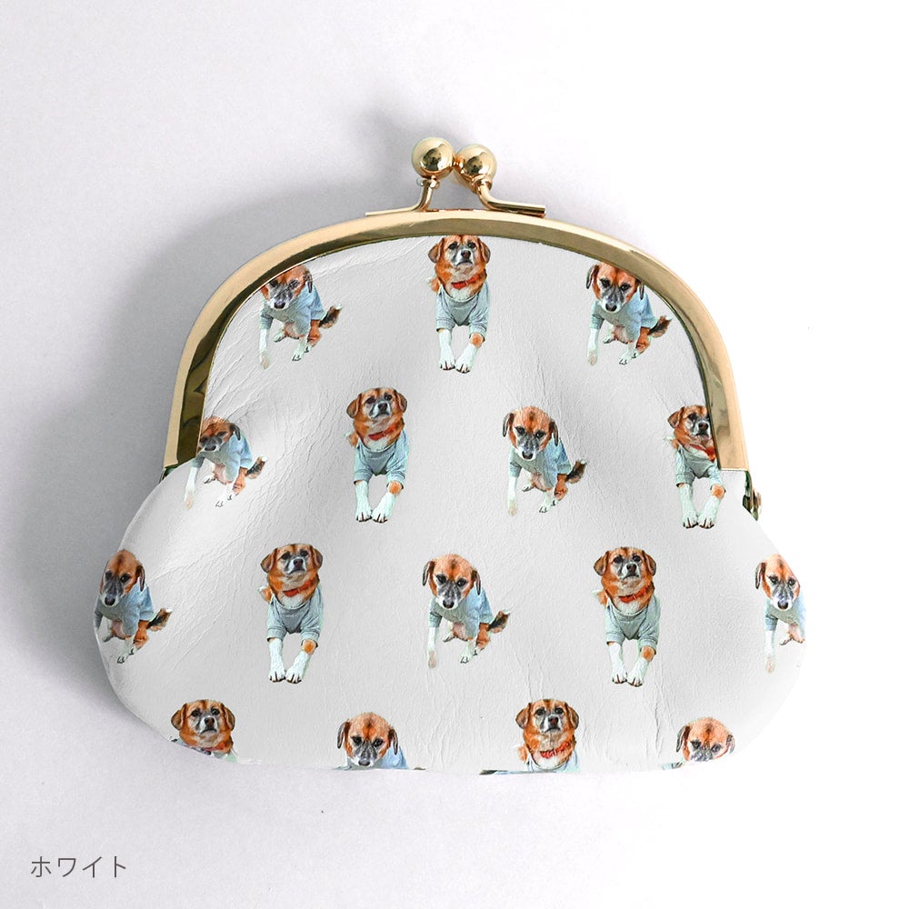 本革がま口小銭入れ