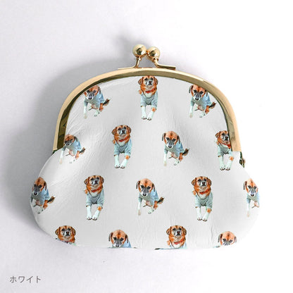 本革がま口小銭入れ